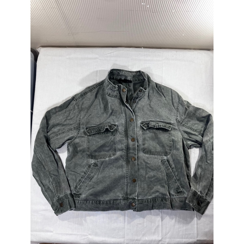 Jane Delancy Women's Gray Lyocell‎ Utility Jacket Size L